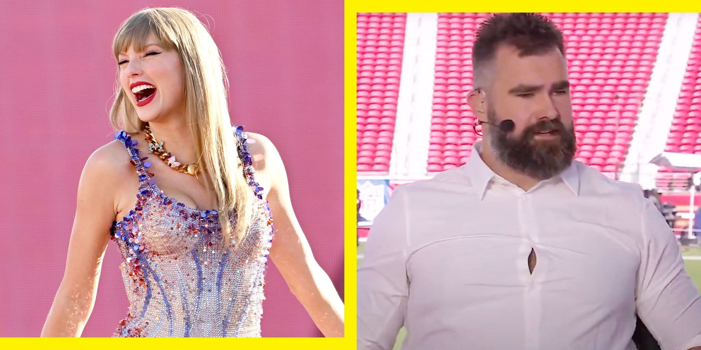 Travis Kelce Reveals Taylor Swift’s Reaction to Brother Jason's Tiny Shirt During His MNF Debut