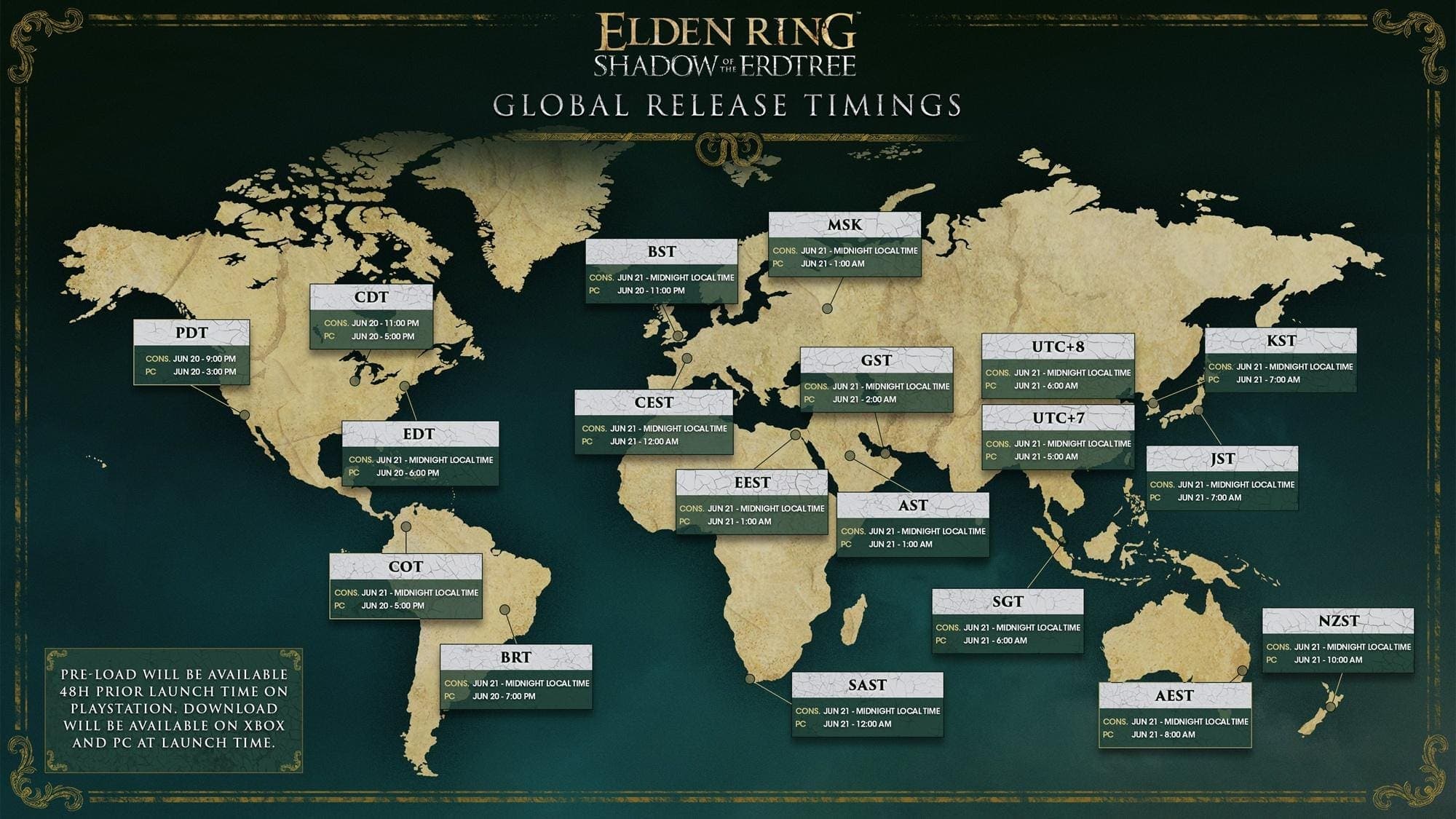 Here Are The ‘Elden Ring: Shadow Of The Erdtree’ Release And Preload Times For Launch