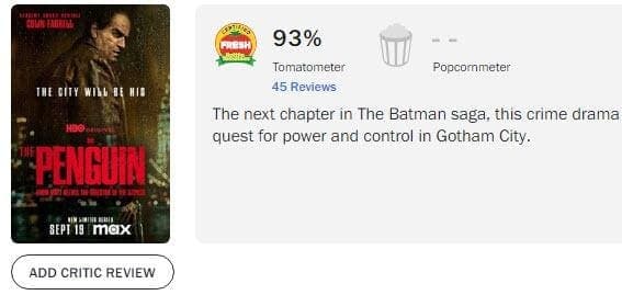 HBO’s ‘The Penguin’ Is Reviewing Better Than ‘The Batman’