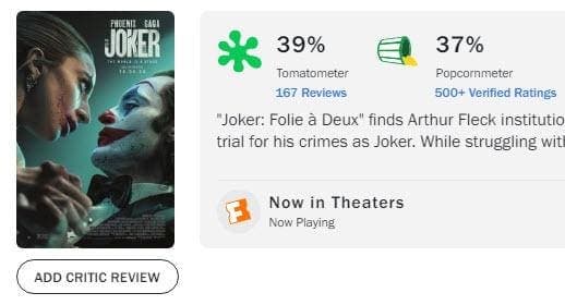 ‘Joker: Folie A Deux’ Audience Score Drops 52% From ‘Joker’
