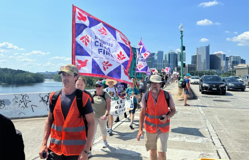 Mennonites march 135 miles to White House for Gaza cease-fire